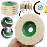 Set od 5 diskova od vunenog filca za poliranje alu-inox